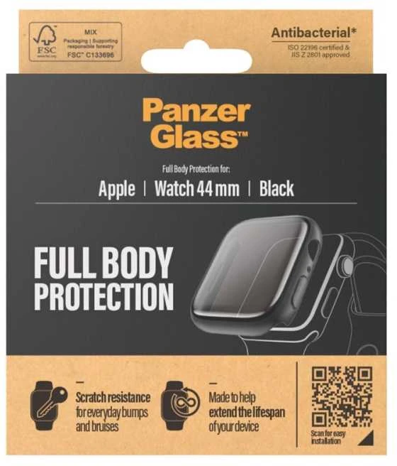 Panzer Glass PanzerGlass Viso korpuso Apple Watch Series 4/5/6/Se 44mm ekrano apsauga, Juoda