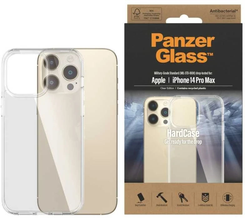 Panzer Glass PanzerGlass | Kietas dėklas | Apple | iPhone 14 Pro Max | Išvalyti | Suderinamas su belaidžiu įkrovimu; 100% perdirbta rėmo medžiaga