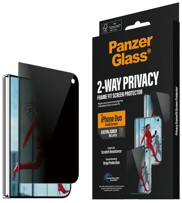 Panzer Glass PanzerGlass Privacy w. EasyAligner | Screen protector | Apple | iPhone Duo | Glass | Transparent