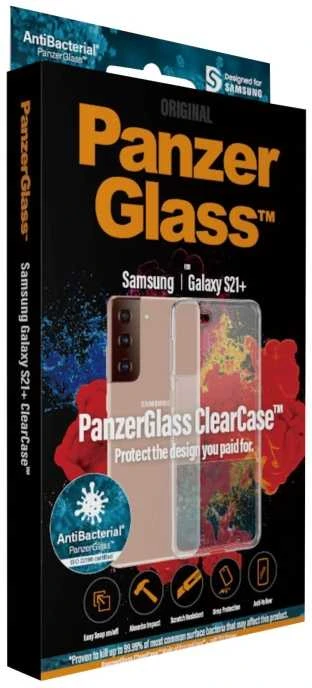 Panzer Glass PanzerGlass | ClearCase | Byla | Samsung | Galaxy S21+ serija | Termoplastinis poliuretanas (TPU) | Išvalyti | Anti geltona; Atsparus įbrėžimams; Anti-riebus; Anti-Aging; Antibakterinis