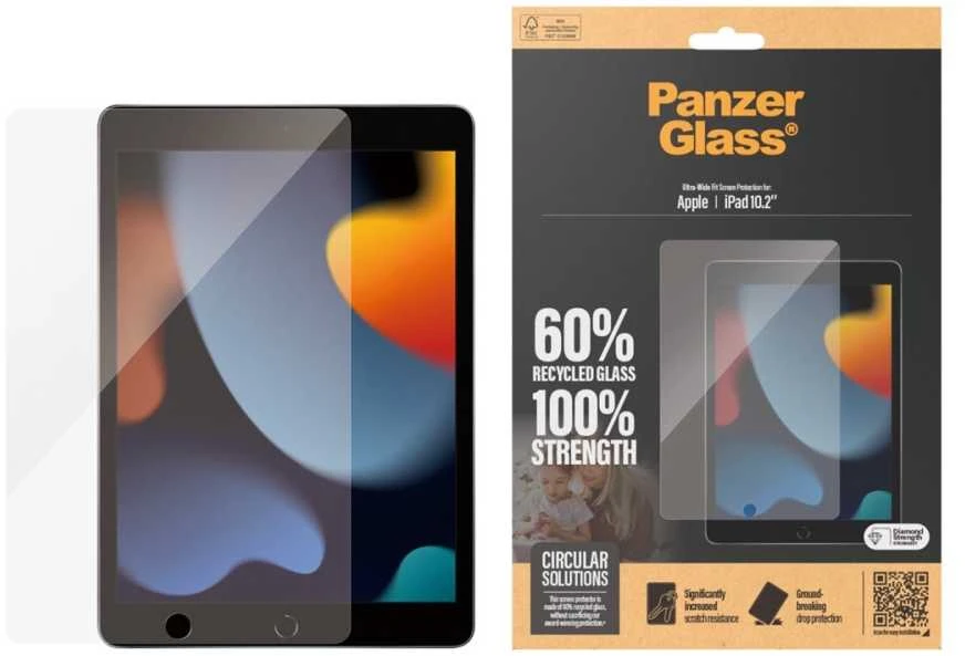 Panzer Glass Apsauginis stiklas planšetei Apple iPad 10.2 (7GEN / 8GEN / 9GEN) PanzerGlass Ultra-Wide Fit Screen Protection 2841