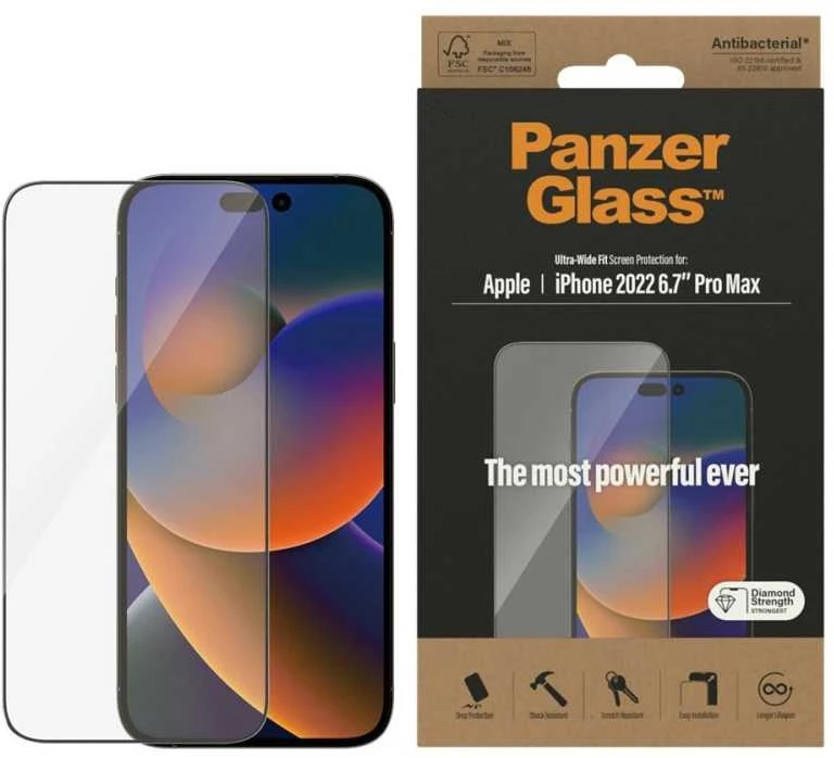 Panzer Glass PanzerGlass | Ekrano apsauga | Apple | iPhone 14 Pro Max | Stiklas | Skaidrus | Itin platus pritaikymas