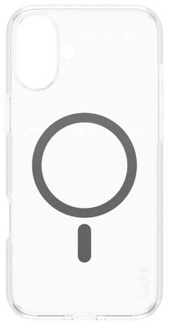 Panzer Glass CARE Flagship dėklas su Juodas MagSafe iPhone 16 Plus, skaidrus