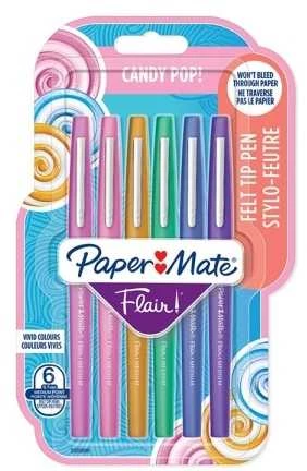 Tušinukų rinkinys piešimui PaperMate Flair Candy Pop 6 - 2028899