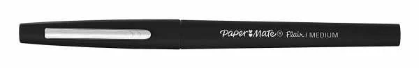 Juodas Paper Mate Flair vidutinio storio flomasteris