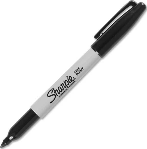 Sharpie Fine Marker permanentinis 0,9mm 12 vnt Juodas