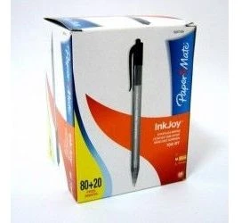 Papermate Vienkartiniai rutuliniai rašikliai „Paper Mate Ink Joy“, juodi (S0977430), pakuotėje 100 vnt.