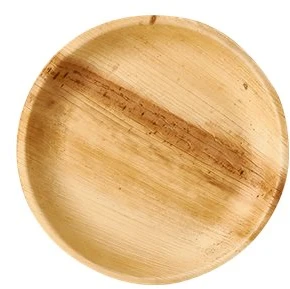 Papstar PAP85503, lėkštė, apvali, palmės lapas, mediena, monochromatinė, 23 cm