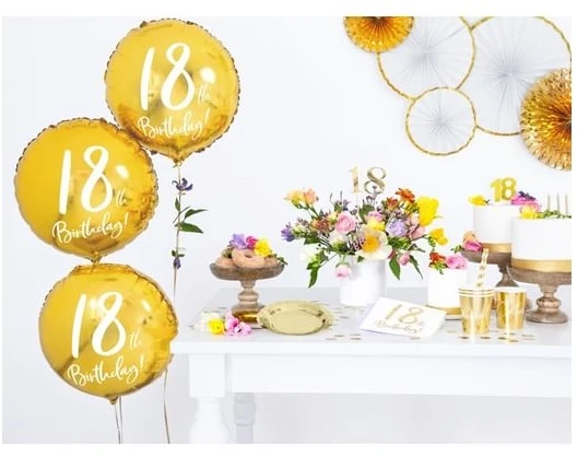 Party Deco Popierinės lėkštutės auksinės blizgios 6vnt