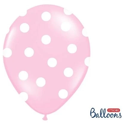 Party Deco Balionai stiprūs 30cm 6 vnt margi rožiniai