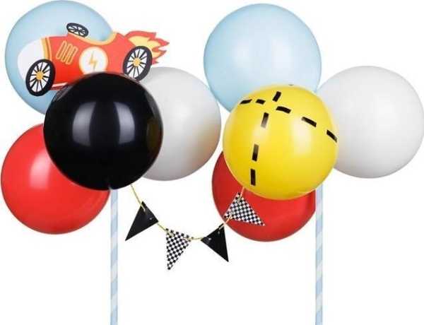 Party Deco Balionas torto papuošimui Autko mišinys 29cm 36246