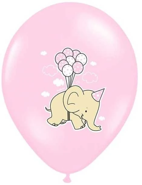 Party Deco Balionai "Drambliukas" rožiniai 30cm 6 vnt