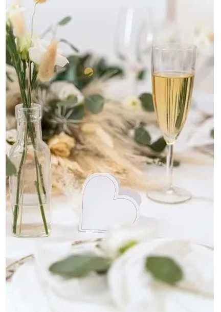 Party Deco Stalo kortelės - širdelės 15.7*22cm10 vnt