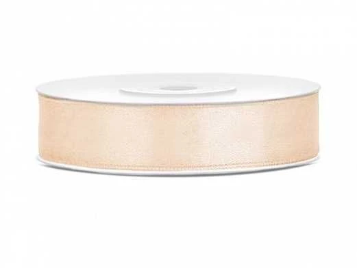 Party Deco Juostelė satino 12mm/25m kreminė