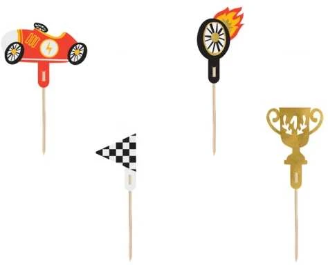PartyDeco Keksiukų dekoracijos Automobiliai 12 cm