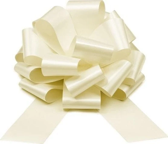 Party Deco Dekoratyvinis kaspinas 30cm 1 vnt kreminis