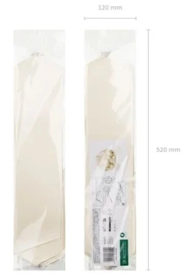Party Deco Dekoratyvinis kaspinas 40cm 1 vnt kreminis