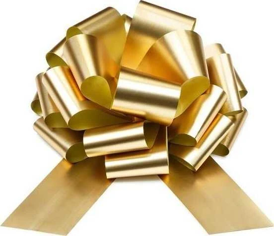 Party Deco Dekoratyvinis kaspinas 30cm 1 vnt auksinis