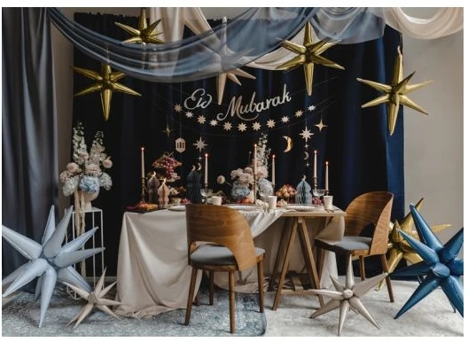 Party Deco Eid Mubarak popierinės servetėlės, 4 vnt.