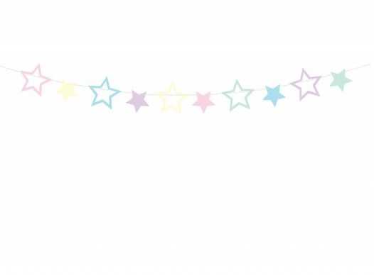 PartyDeco Girlianda Margos žvaigždės 1,4m