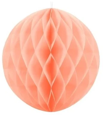 Party Deco Korėtas apvalus papuošimas 10cm 1 vnt persikinis