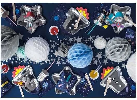 Party Deco Korėtas apvalus papuošimas 30cm 1 vnt pilkas