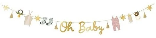 Party Deco PartyDeco Banners Oh baby mix 2,5 m 14718