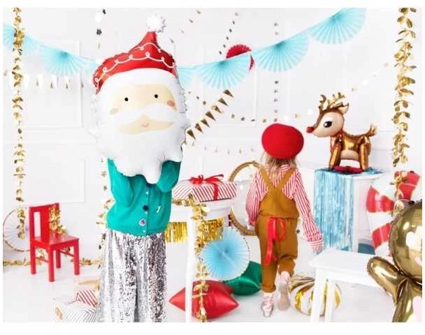 PartyDeco Folinis balionas "Kalėdų senelis"