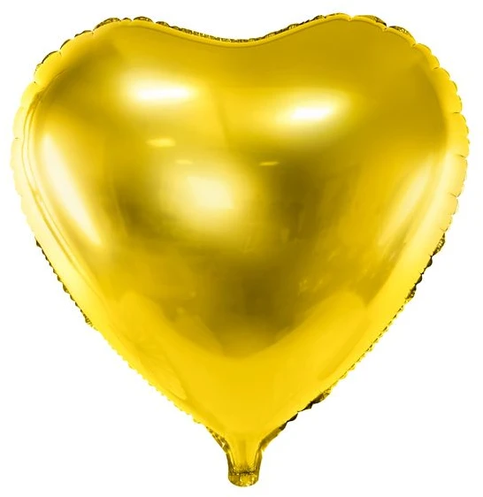Party Deco Folinis balionas "Širdelė" 61cm auksinė