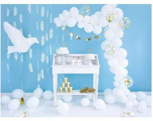 Party Deco PartyDeco girlianda balandžiai, auksinė, 112 cm, Girlianda, Popierius, Auksinė, Vestuvės, 0,86 m, Berniukui/Mergaitei