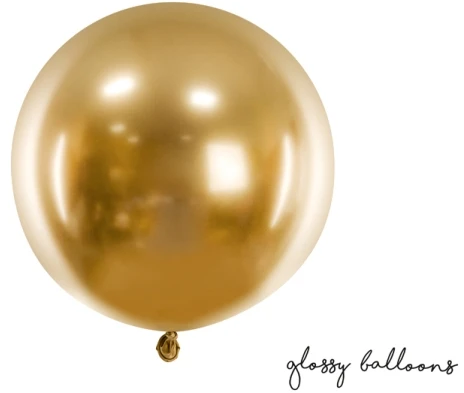 Party Deco Balon apvalus Glossy 60cm, auksinė one size