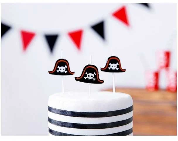 Party Deco Žvakutės gimtadienio 5 vnt piratai