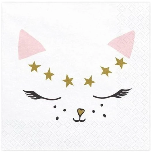 Party Deco Servetėlės Kitten, 33x33cm universalus