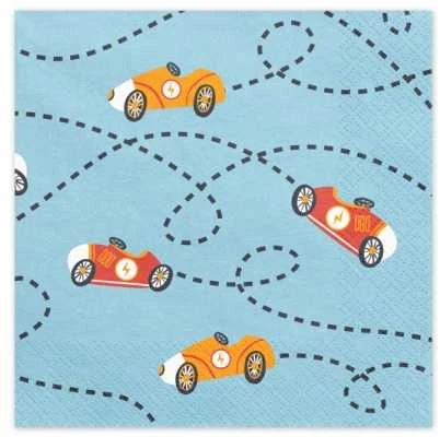 Party Deco PartyDeco servetėlės „Cars“ 33x33 mišinio A12 27565