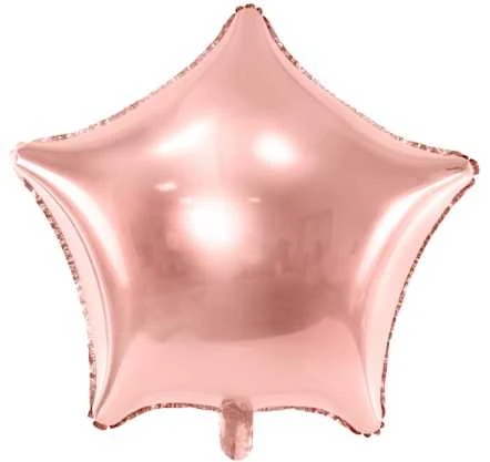 Party Deco Folinis balionas "Žvaigždė" 48cm šviesiai rožinis
