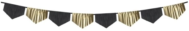 Party Deco Popierinių servetėlių ir folijos girliandos kuteliai 3 m
