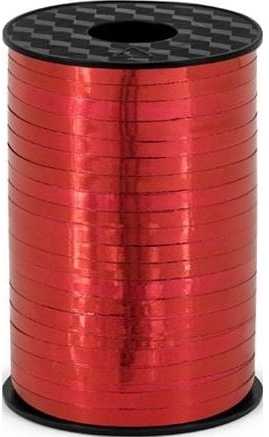 Party Deco Juostelė balionams raudona 5mm/225m blizganti