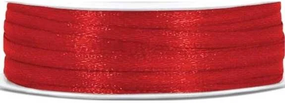 Party Deco Juostelė satino 3mm/50m raudona