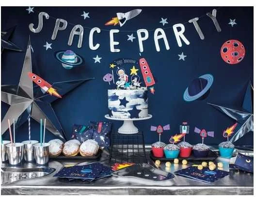 Party Deco Popieriniai šiaudeliai balta-violetinė
