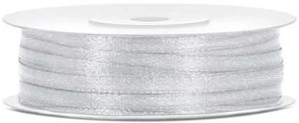 Party Deco Juostelė satino 3mm/50m sidabrinė