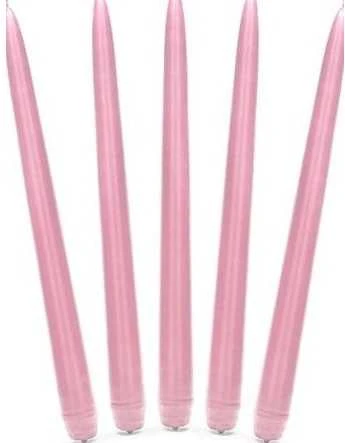 Party Deco Ilgos didelės žvakės 24cm 10vnt rožinės
