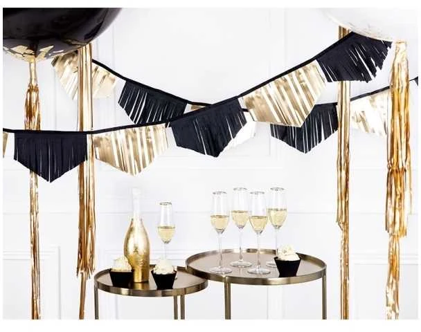 Party Deco Popierinių servetėlių ir folijos girliandos kuteliai 3 m