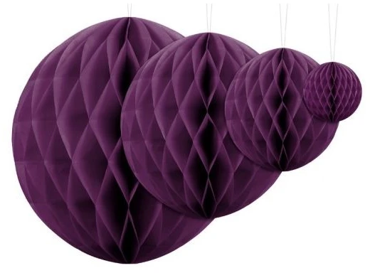 Party Deco Violetinis popieriaus rutulys, 30 cm