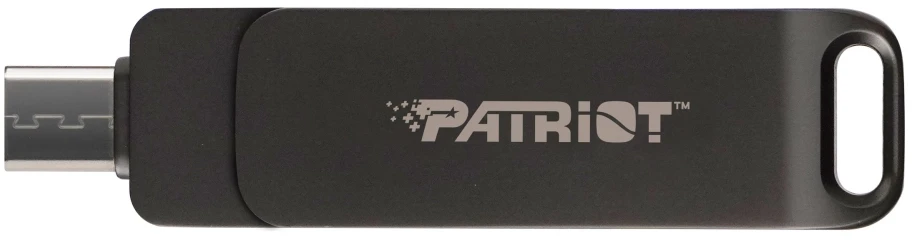 Flashdrive PATRIOT Rage R550 128GB 100MB/S USB A+C Swivel Design (PE128GR550DSAD) Juodas