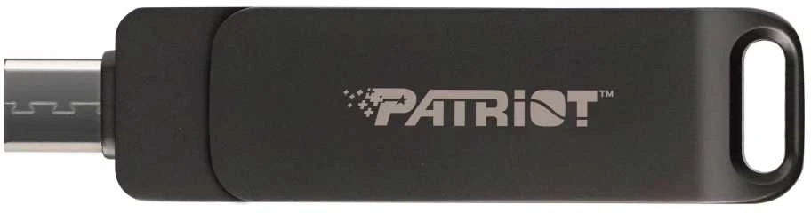USB Atmintinė - Patriot Rage R550 256GB 100MB/s USB A+C Sukamoji Juoda