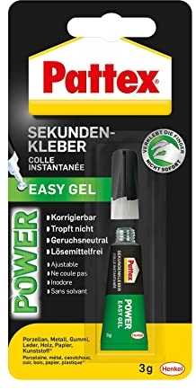 Pattex Sekundenkleber Power Easy Gel, Tube, 3g