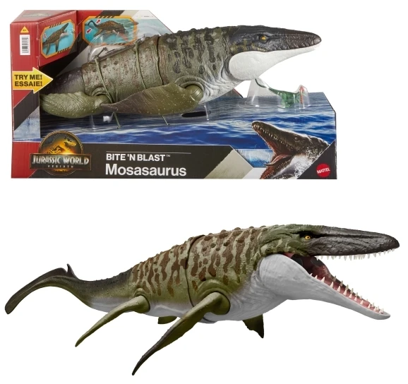 Mattel Juros pasaulio atgimimo įkandimas ir sprogimas Mosasaurus