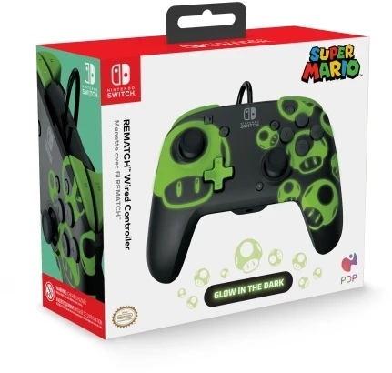 PDP Rematch 1Up Glow In The Dark laidinis valdiklis skirtas Nintendo Switch