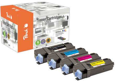Peach DELL 1320 MultiPack juoda, žydra, rausvai raudona, geltona remanufactured toneriai