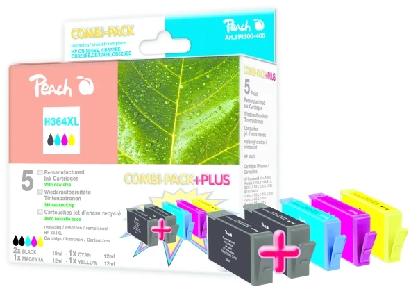 Peach ink PI300-295 / CN684EE Nr. 364XL (cianas, rausva, geltona, juoda)